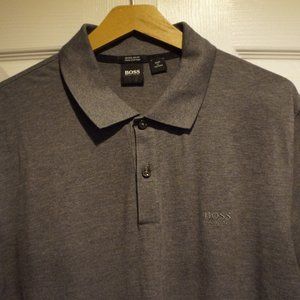 Hugo Boss gray polo shirt  S/S Pima cotton regular fit size men's  XL